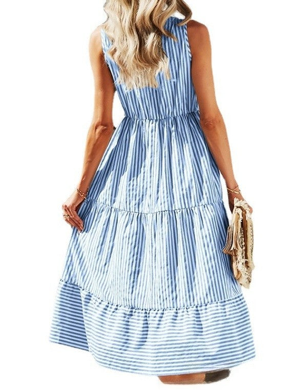 Vestido Midi Listrado Bella Riviera