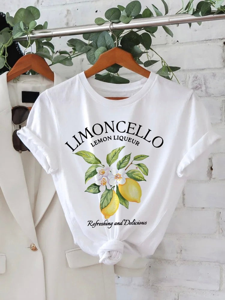 Camiseta Feminina Casual Limoncello