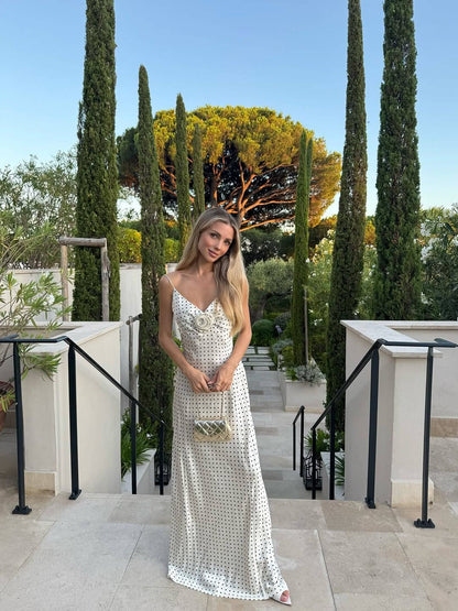 Vestido Poá Laço Riviera